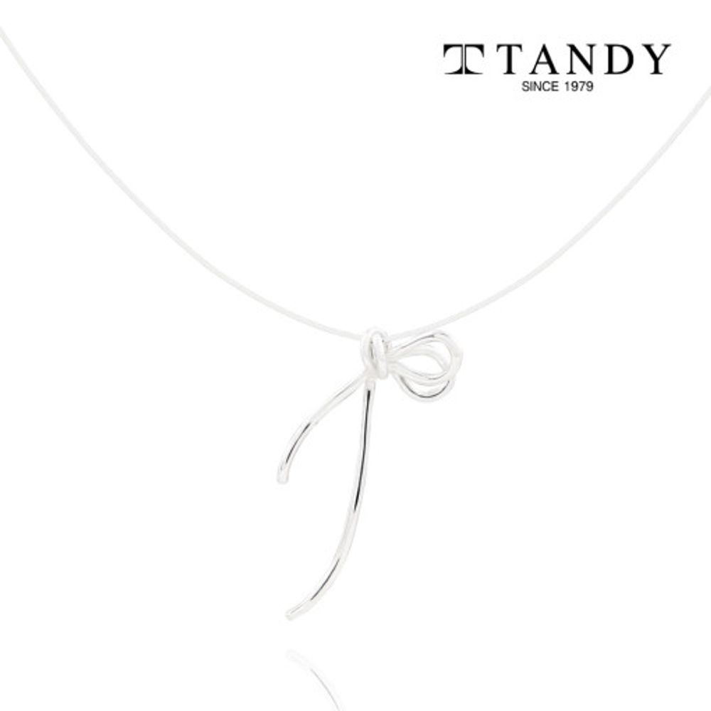 [TANDY] Silver 925 Ribbon Pendant Necklace TDN606 - 92.5% Pure Non-Plated Silver, Charming Ribbon Design for a Delightful and Elegant Mood - Made in Korea